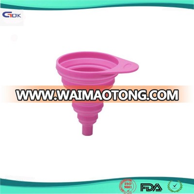 Custom FDA kitchen tools silicone rubber foldable funnel