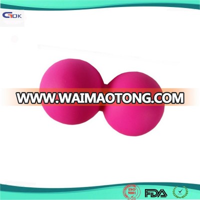 Custom made fitness exercise silicone peanuat roller massage ball